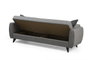 Atelier Del Sofa Sofá cama de 3 plazas Gris claro